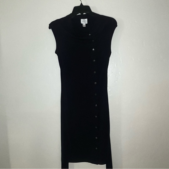 Suzi Chin for Maggy Boutique Dark Navy Stretch Belt Dress - Size 4 - Picture 5 of 8